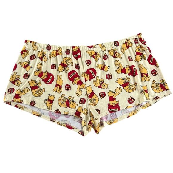 Disney Winnie‎ The Pooh Pajama Shorts Womens Size 3XL (22W-24W) Soft Pajamas Pjs - Picture 1 of 6